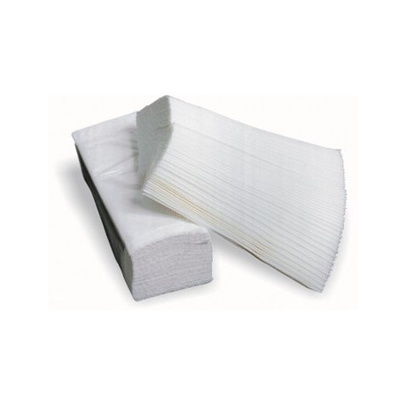 Lot de 1200 essuie-mains en papier blanc avec pli en V (23,5 cm x